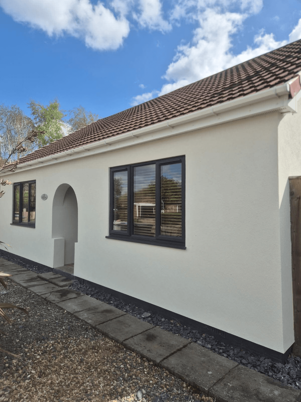 Bungalow with professional silicone render
